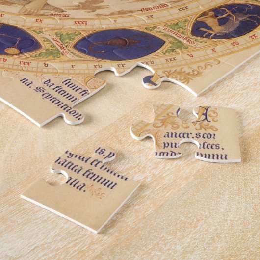 Antiek hemelse zodiakkaart,  astrologie legpuzzel (Zijkant)