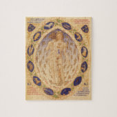 Antiek hemelse zodiakkaart,  astrologie legpuzzel (Verticaal)