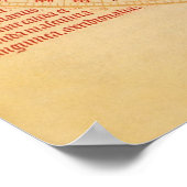 Antiek hemelse zodiakkaart,  astrologie poster (Hoek)