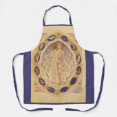 Antiek hemelse zodiakkaart,  astrologie schort (Voorkant)