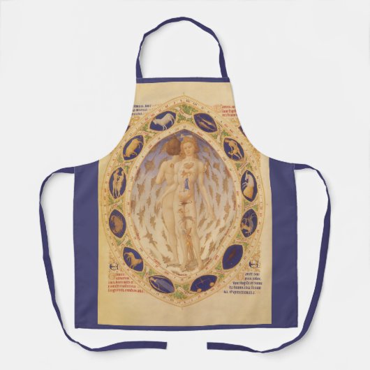 Antiek hemelse zodiakkaart,  astrologie schort (Voorkant)