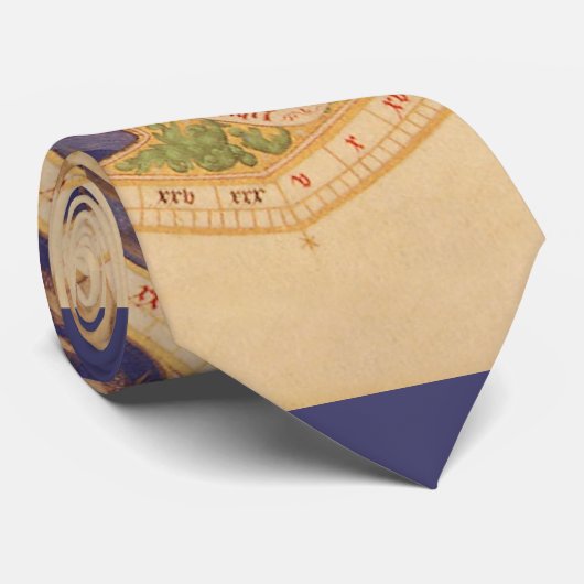 Antiek hemelse zodiakkaart,  astrologie stropdas (Opgerold)