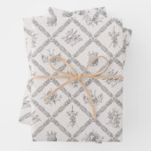 Antiek Heraldic Weapon Armor  Patroon Inpakpapier Vel (In situ)