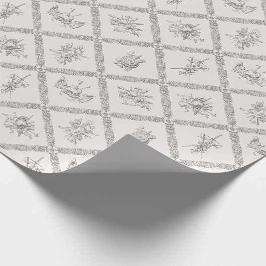 Antiek heraldic Weapon Armor  Patroonwikkel Cadeaupapier (Hoek)