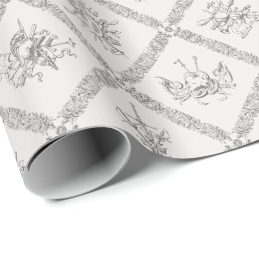 Antiek heraldic Weapon Armor  Patroonwikkel Cadeaupapier (Rol Hoek)