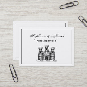 Antiek Heraldisch Kasteel Embleem Wapen Crest Visitekaartje
