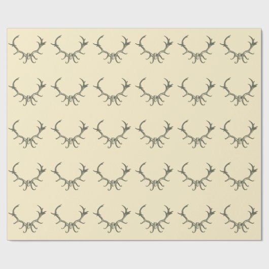 Antiek hertengewei cadeaupapier (Vlak)