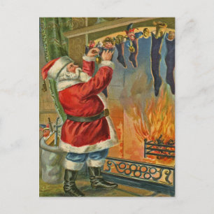 Antiek, het Briefkaart van Kerstmis van de