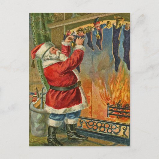 Antiek, het Briefkaart van Kerstmis van de (Voorkant)