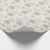 Antiek  heteluchtballonnen en fietsen cadeaupapier (Hoek)