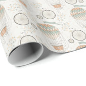 Antiek  heteluchtballonnen en fietsen cadeaupapier (Rol Hoek)