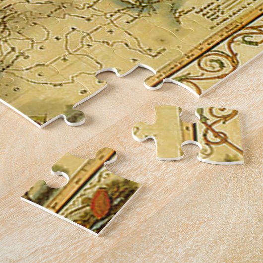 Antiek historisch historisch historisch erfgoed va legpuzzel (Zijkant)