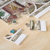 Antiek historisch historisch historisch erfgoed va legpuzzel (Zijkant)