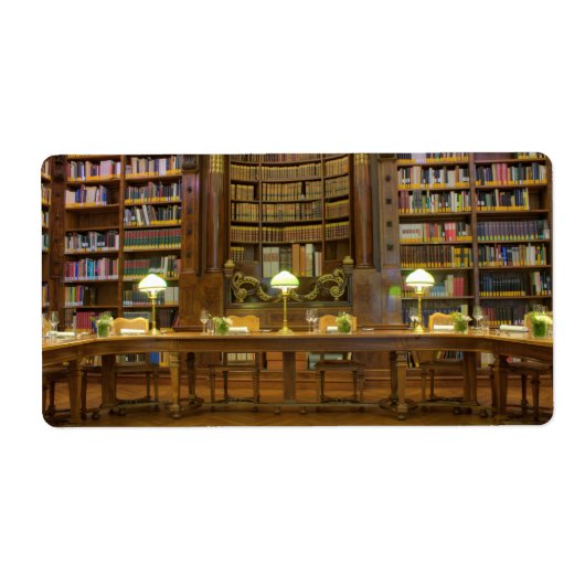 Antiek historische bibliotheek etiket (Voorkant)