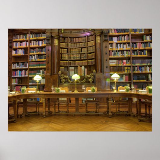 Antiek historische bibliotheek poster (Voorkant)