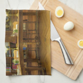 Antiek historische bibliotheek theedoek (Quarter Fold)