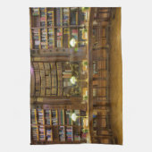 Antiek historische bibliotheek theedoek (Verticaal)