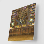 Antiek historische bibliotheek vierkante klok (Hoek)