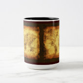 Antiek  Historische Oude Wereldkaart Koffie Mok (Center)