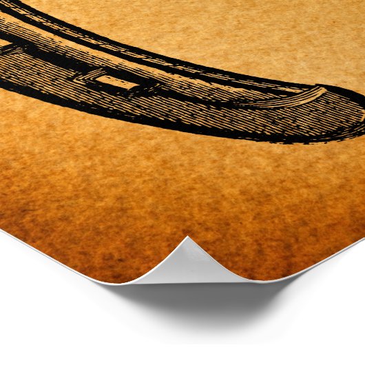 Antiek Hoefijzer Western Hoefijzer Poster (Hoek)