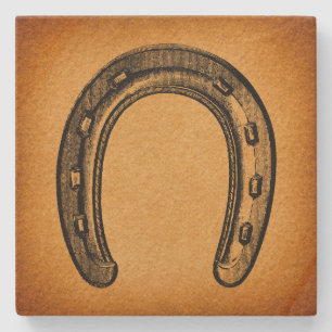 Antiek Hoefijzer  Western Hoefijzer Stenen Onderzetter