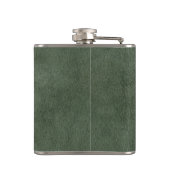 Antiek Hoesje leder Monogram boek Heupfles (Achterkant)