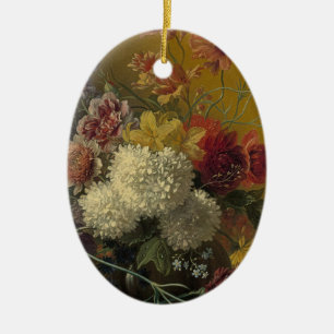Antiek Hollands Meester Bloemstuk Georgius van Os  Keramisch Ornament