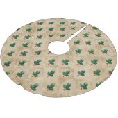 Antiek Holly Damask Patroon Kerstboom Rok (Gekanteld)