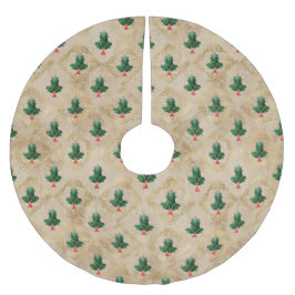 Antiek Holly Damask Patroon Kerstboom Rok