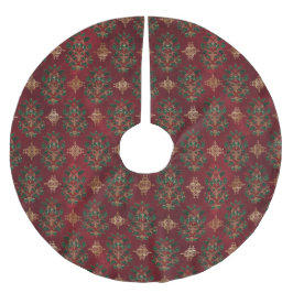 Antiek Holly Damask Patroon Kerstboom Rok