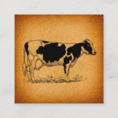 Antiek Holstein Cow Boerderij Animal Illustration Informatiekaartje (Voorkant)