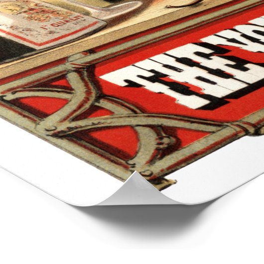 Antiek hond met monocle poster (Hoek)