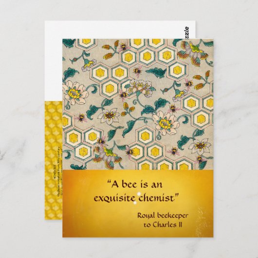 ANTIEK HONEY BEEKEEPER , BEEKEEPEND BRIEFKAART (Voorkant / Achterkant)