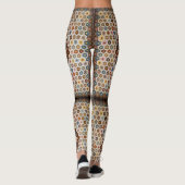 Antiek Honeycomb Quilt Pattern - Folk Art Crafty Leggings (Achterkant)