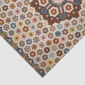 Antiek Honeycomb Quilt Pattern - Folk Art Crafty Tissuepapier (Detail)