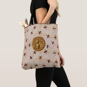 ANTIEK HONINGBIJ MUNT EN BIJENHOUDER TOTE BAG