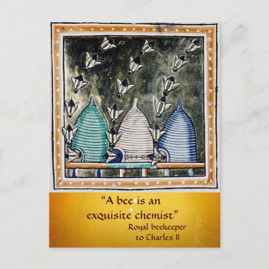 ANTIEK HONINGBIJEN BIJENKORVEN BIJENHOUDER ,BIJENT BRIEFKAART (Voorkant)