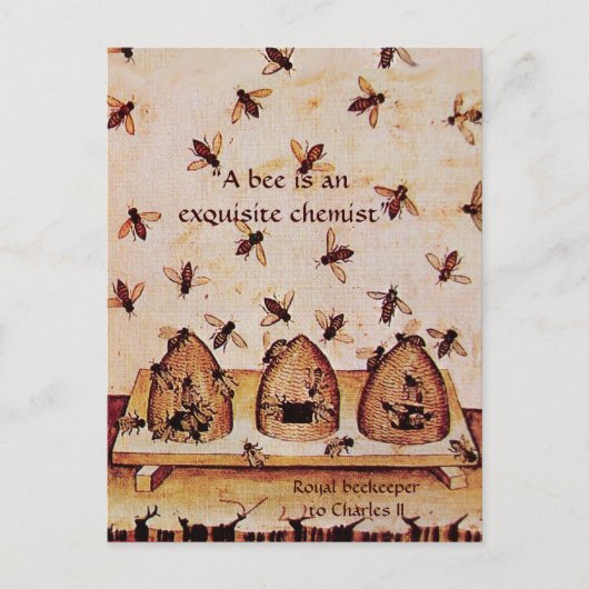 ANTIEK HONINGBIJENHOUDER ,BIJENTEELT BRIEFKAART (Voorkant)