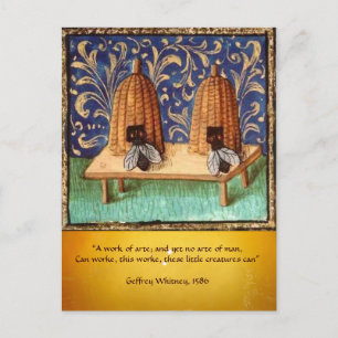 ANTIEK HONINGBIJENHOUDER ,BIJENTEELT BRIEFKAART