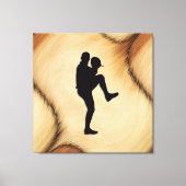 Antiek honkbalspeler Pitcher Canvas Afdruk (Voorkant)