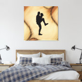 Antiek honkbalspeler Pitcher Canvas Afdruk (Insitu (Slaapkamer))