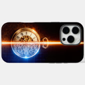 Antiek horloge blauwdruk Case-Mate iPhone case (Achterkant (horizontaal))