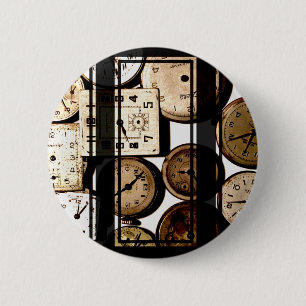 Antiek horloge wijst Steampunk Ronde Button 5,7 Cm