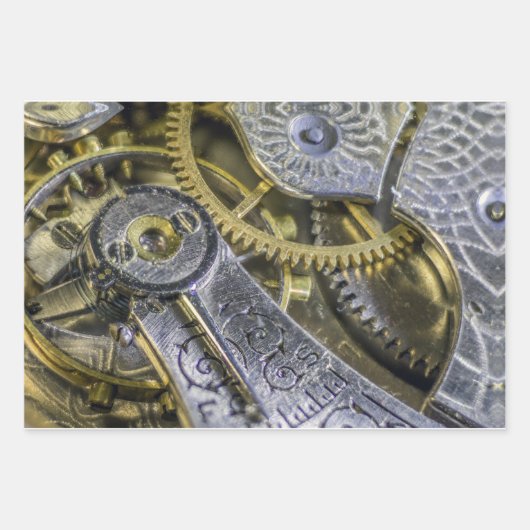 Antiek horlogepapier inpakpapier vel (Voorkant)