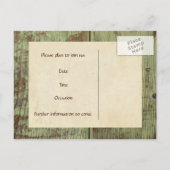 Antiek Hout Geel Zonnebloem Bewaar de Datum Aankondigingskaart (Achterkant)