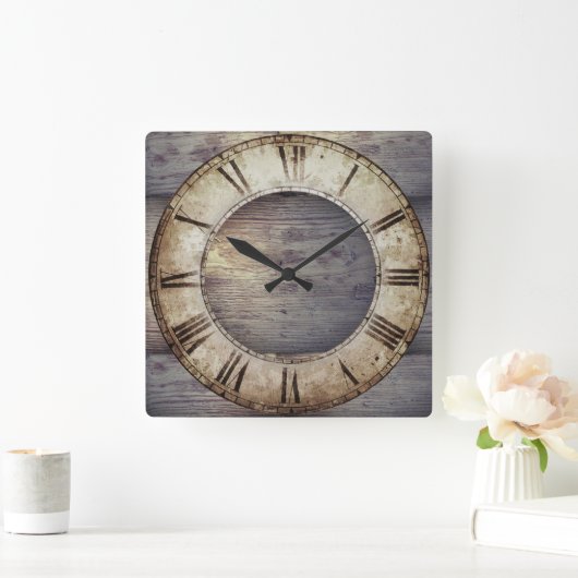 "Antiek hout" Klok met Romeinse klok (Huis)