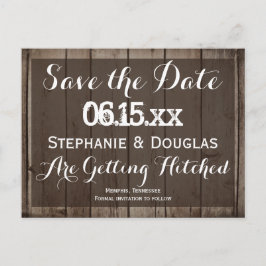 Antiek hout Rustic Sla de Briefkaarten Datum op