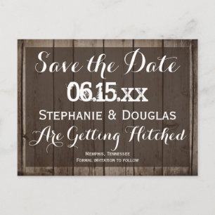 Antiek hout Rustic Sla de Briefkaarten Datum op
