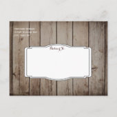 Antiek hout Rustic Sla de Briefkaarten Datum op (Achterkant)