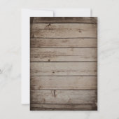 Antiek hout rustieke vrijgezellenfeest uitnodiging (Achterkant)